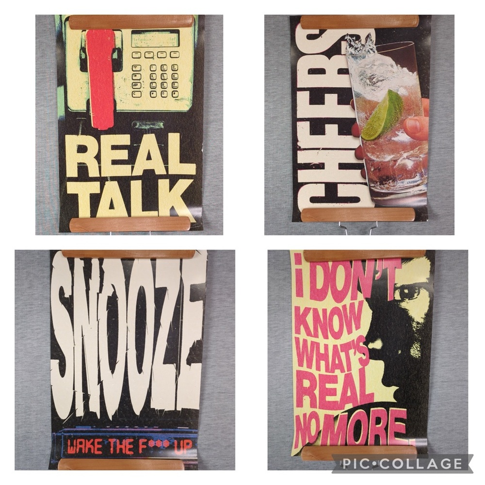 Various (4 pcs) Big Font Theme Posters